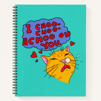 Cuaderno Gato gracioso amándote con texto
