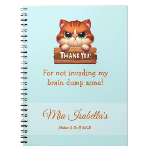 Cuaderno Gato gracioso - Personalizable de bloc de notas de