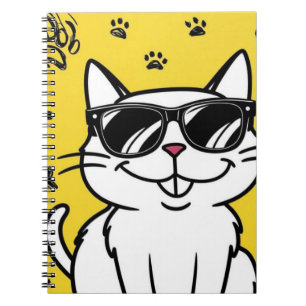 Cuaderno Gato gracioso Personalizado gato portátil vestido 