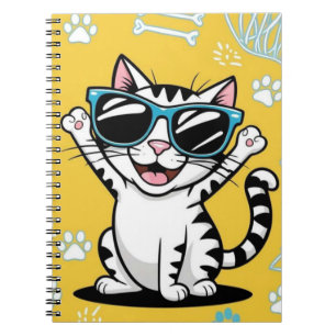 Cuaderno Gato gracioso Personalizado gato portátil vestido 