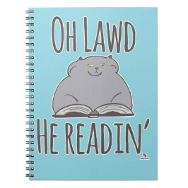 Cuaderno Gato Gracioso Que Está Leyendo Personalizado Fun F