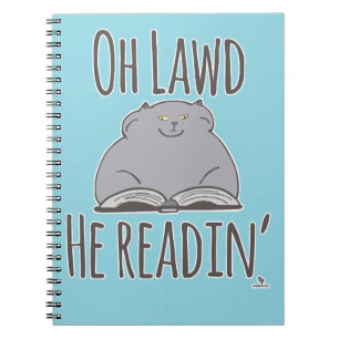 Cuaderno Gato Gracioso Que Está Leyendo Personalizado Fun F