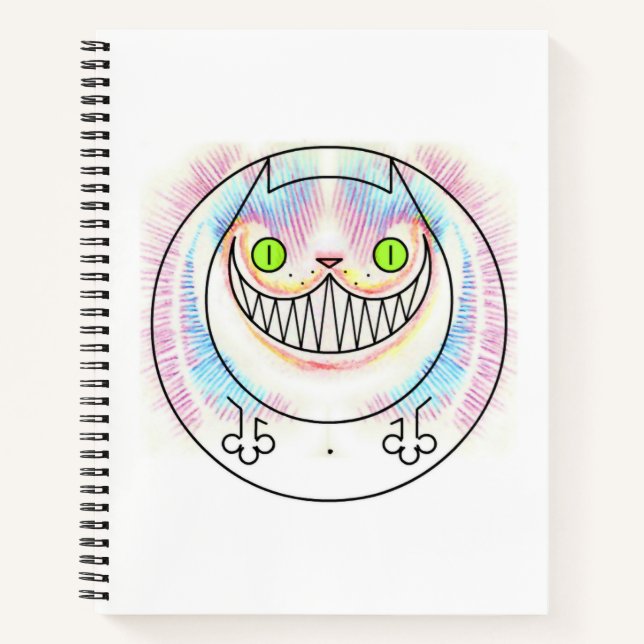 Cuaderno Gato graso Gato Gato Gato feliz Cheshire Gato Espi (Anverso)
