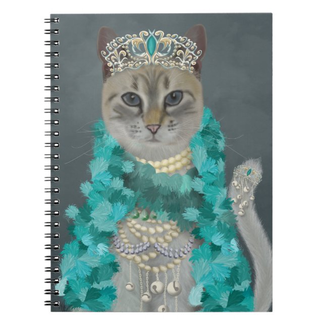 Cuaderno Gato gris | Adornado Con Retrato De Campanas (Frente)
