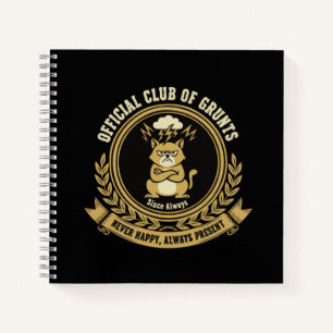 Cuaderno Gato Gruñón Divertido Club Oficial de Gruñones S