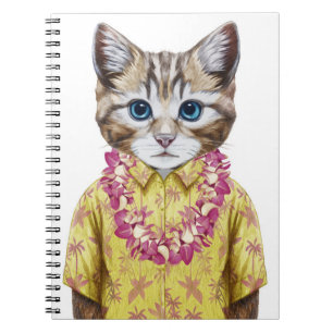 Cuaderno Gato hawaiano del gatito