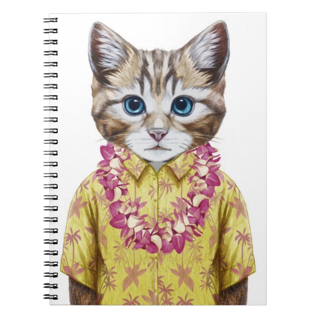 Cuaderno Gato hawaiano del gatito (Frente)