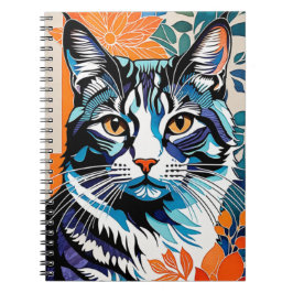 Cuaderno Gato ilustrado | Diario de bloc de notas