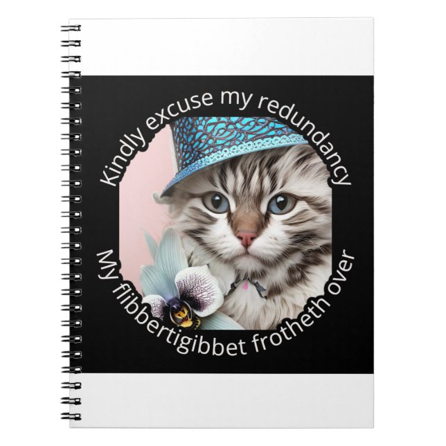 Cuaderno Gato italiano de lujo: Ombre (Frente)