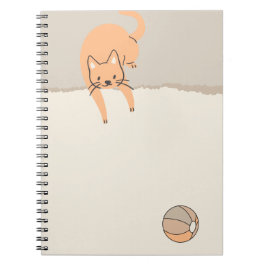 Cuaderno Gato Jugando con una Bola