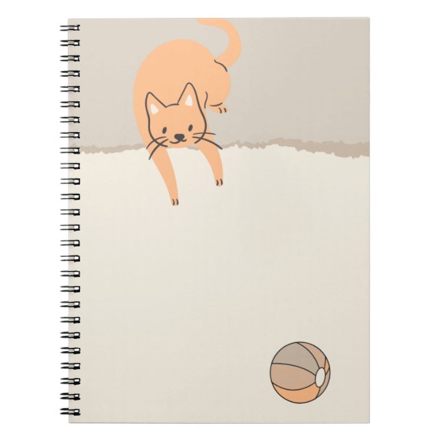 Cuaderno Gato Jugando con una Bola (Frente)
