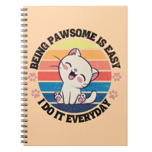 Cuaderno Gato kawaii blanco