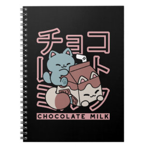 Cuaderno Gato Kawaii con Leche de Chocolate – Arte Pop Japo