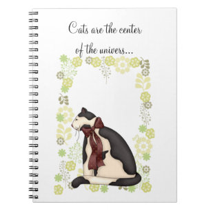 Cuaderno Gato Kitty con imagen de flores