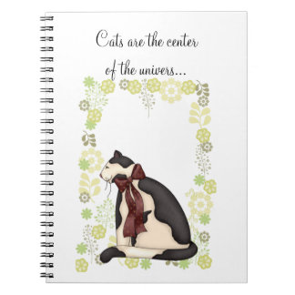 Cuaderno Gato Kitty con imagen de flores
