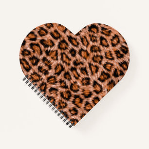 Cuaderno Gato Leopardo Jaguar Patrón Pelaje Marrón