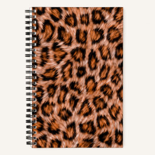 Cuaderno Gato Leopardo Jaguar Patrón Pelaje Marrón