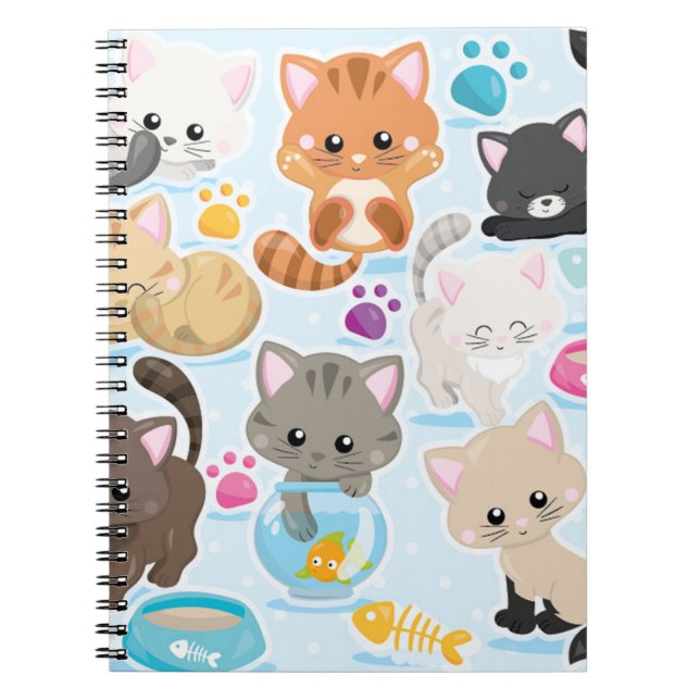 Cuaderno gato lindo amor mascota mamá gato (Frente)