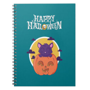 Cuaderno Gato lindo de Halloween - Feliz Halloween