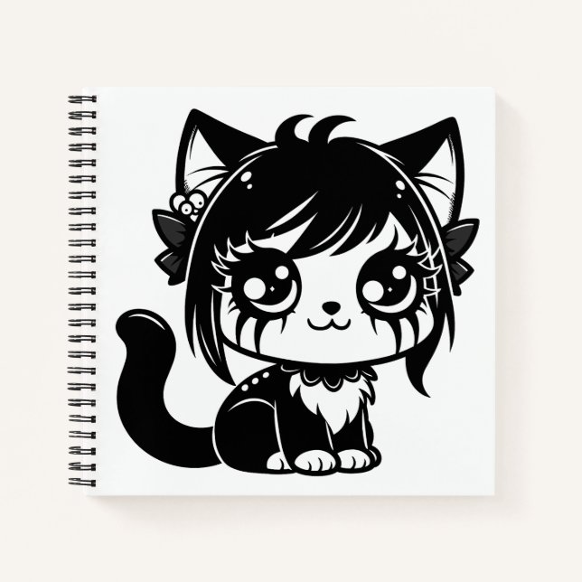Cuaderno Gato lindo Manga Kitten Kawaii (Anverso)