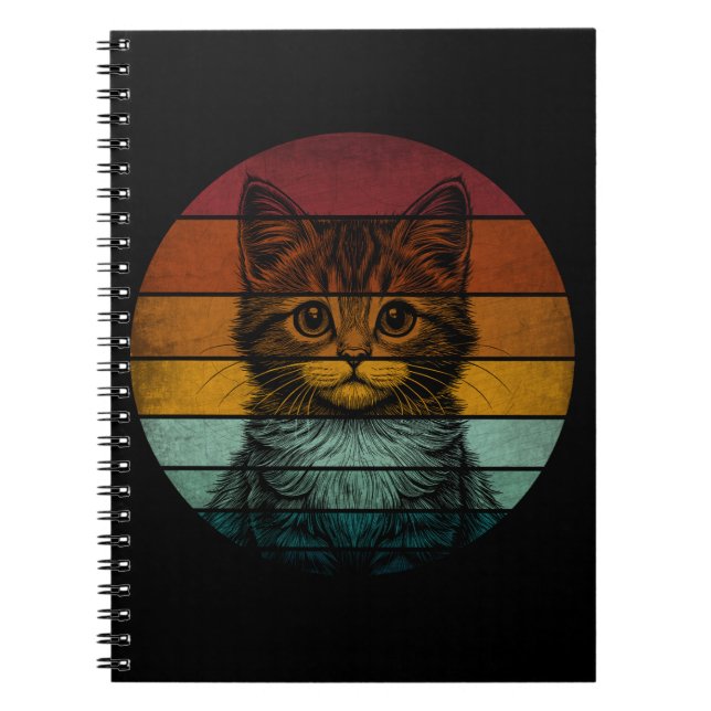 Cuaderno Gato Lindo Vintage Retro (Frente)