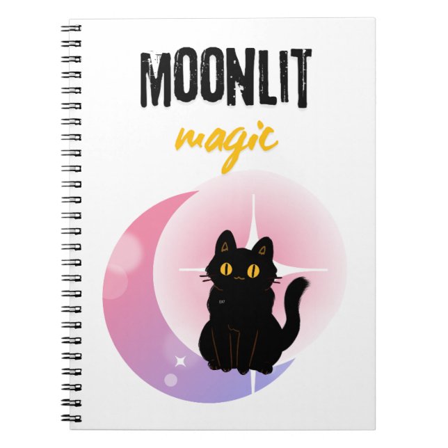 Cuaderno gato lindo y luna (Frente)
