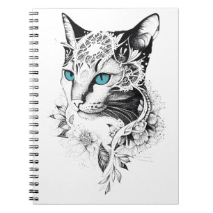 Cuaderno Gato Mascota Naturaleza animal Ilustracion arte ta