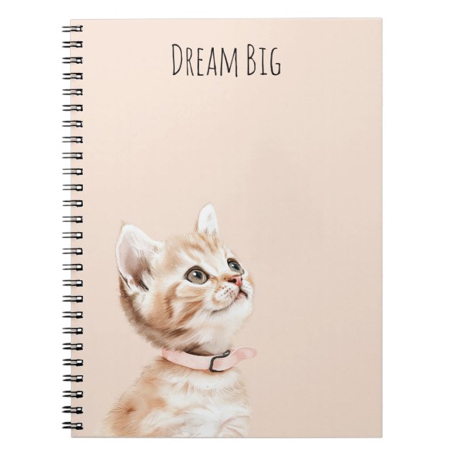 Cuaderno Gato Melocotón Blanco (Frente)
