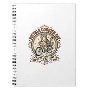 Cuaderno Gato Mensajero en Bicicleta Gato Mensajero en Bici