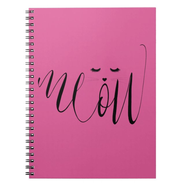 Cuaderno Gato Meow Rosa (Frente)