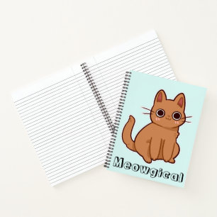 Cuaderno Gato Meowgical gracioso kawaii