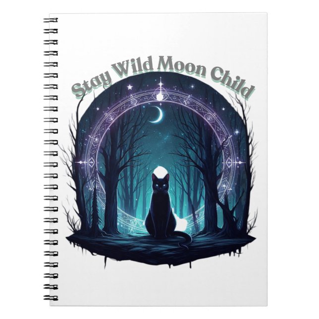 Cuaderno Gato místico bajo el arco de la luna (Frente)