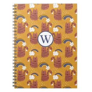 Cuaderno Gato monograma lindo