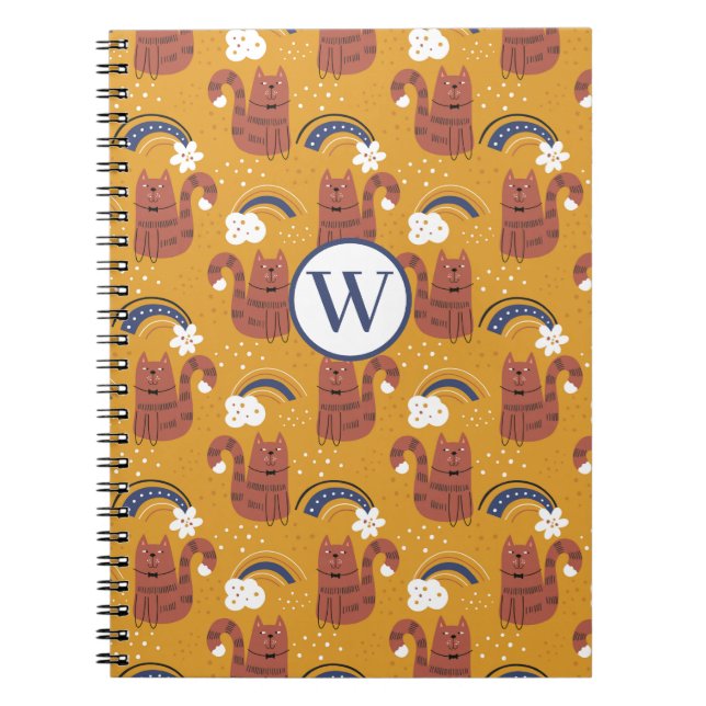 Cuaderno Gato monograma lindo (Frente)