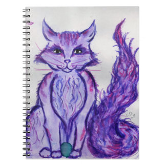 Cuaderno gato morado
