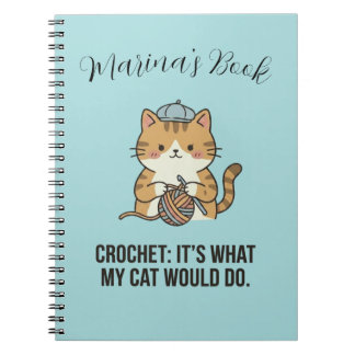 Cuaderno Gato Naranja Adorable al Crochet Crea el Tuyo