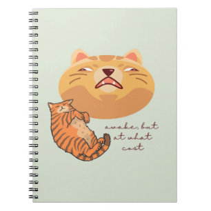 Cuaderno Gato Naranja Cansado