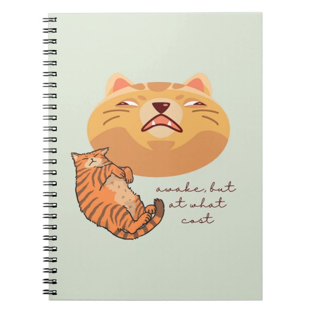 Cuaderno Gato Naranja Cansado (Frente)