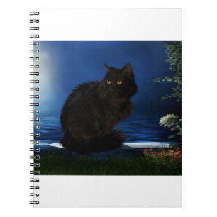 Cuaderno Gato negro animal doméstico