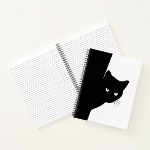 Cuaderno Gato negro astuto
