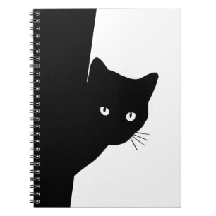 Cuaderno Gato negro astuto