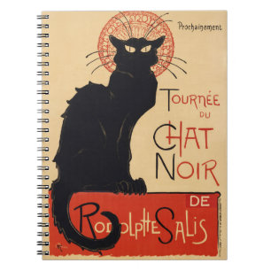 Cuaderno Gato negro chic Art Nouveau de Steinlen impresión