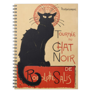 Cuaderno Gato negro chic Art Nouveau de Steinlen impresión 