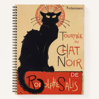 Cuaderno Gato negro chic Art Nouveau de Steinlen impresión 