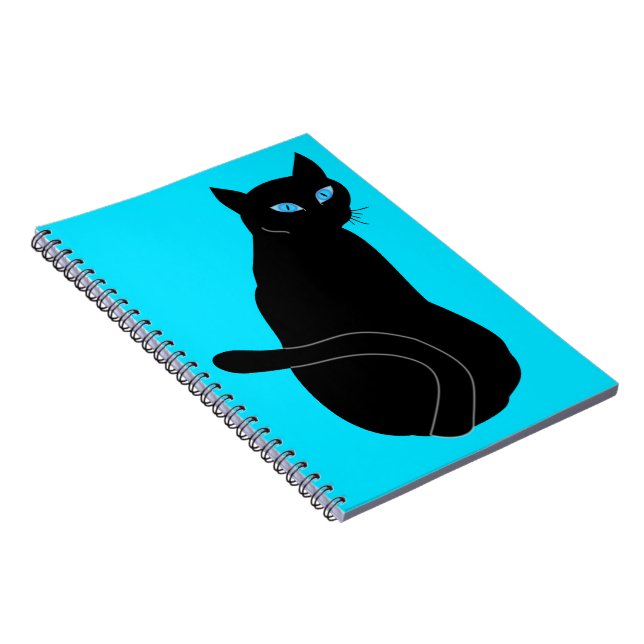 Cuaderno Gato negro con ojos azules (Lado Derecho)
