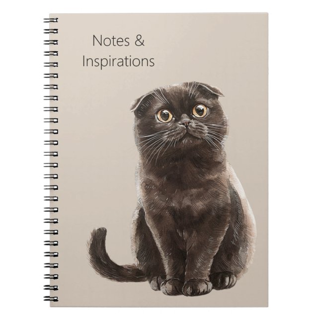 Cuaderno Gato Negro de Crema   (Frente)
