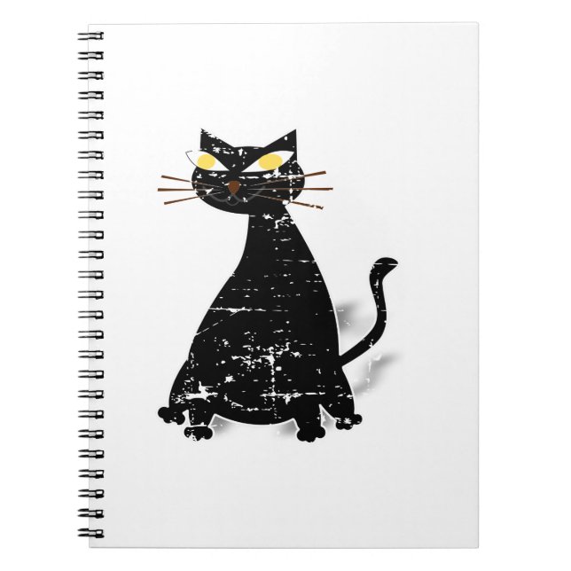 Cuaderno Gato negro de grasa con problemas (Frente)