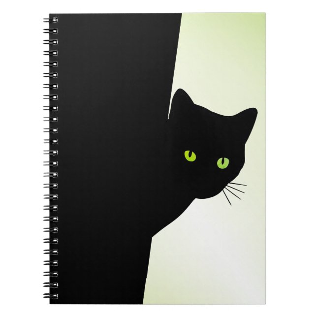 Cuaderno Gato negro de ojos verdes (Frente)