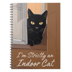 Cuaderno Gato negro en la ventana