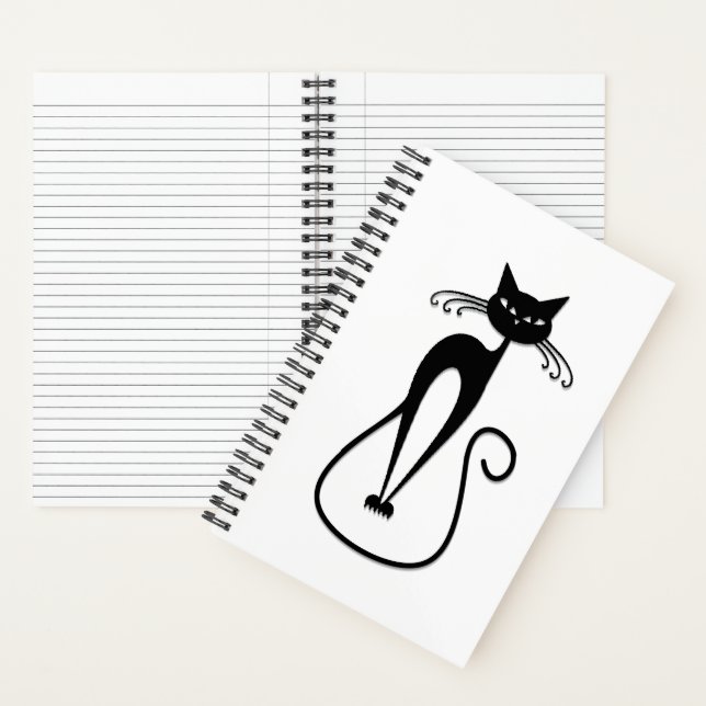 Cuaderno Gato negro flaco y caprichoso (Interior)